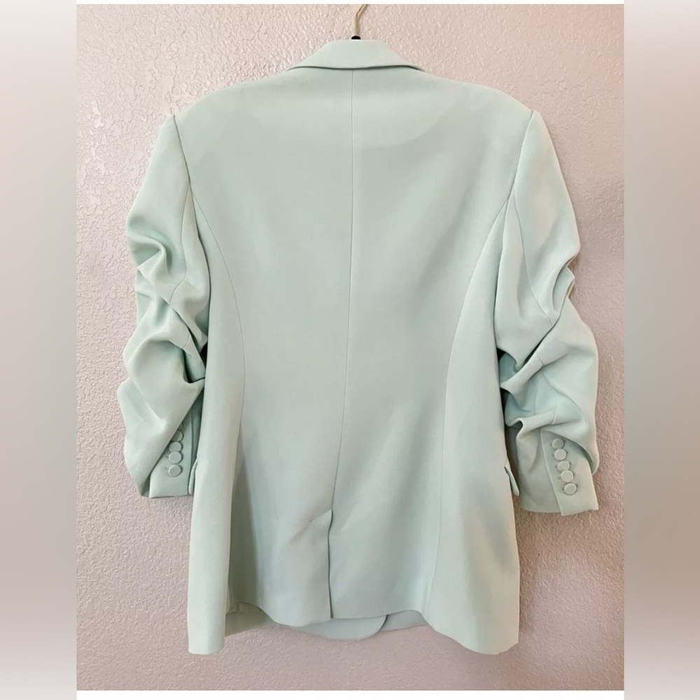 Women's Mint Green Double-Breasted Blazer - Picture 9 of 13